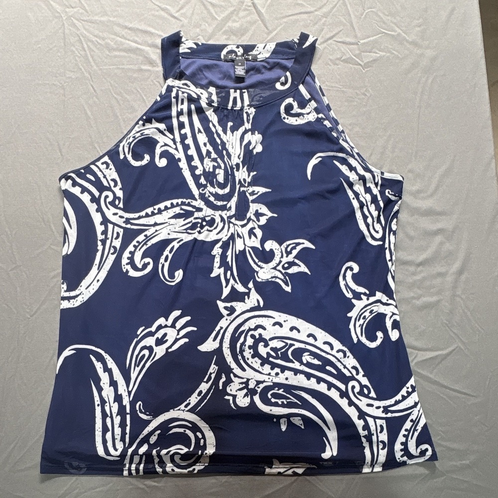 A Love Story Women's Sleeveless Chiffon Top XL
